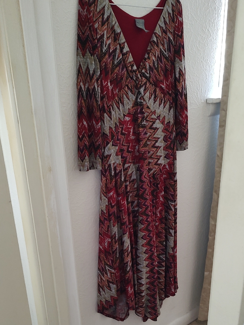 Rabbit Rabbit Rabbit Solid Deep Red, Rust & Black Dress - Picture 3 of 8